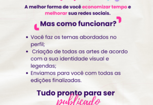 Eu vou fazer uma pack de conteúdos para o seu Instagram.