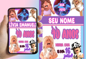 Eu vou fazer  seu convite de aniversário