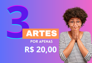 Eu vou fazer 3 ótimas artes para as suas redes sociais