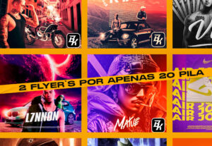Eu vou fazer 2 flyers por 20 pila entrega em 3 horas
