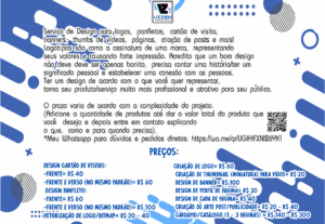 Eu vou criar/editar a arte/design que você precisa