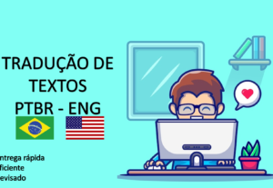 Eu vou fazer tradução de textos em português/inglês.