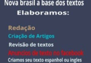 Eu vou elaborar uma redação de texto