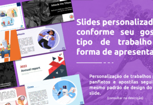 Eu vou fazer sua apresentação de slides no power point.