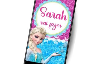 Eu vou fazer Convite Animado Digital Frozen