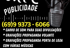 Eu vou gravar a sua propaganda,spot/off/vinheta.