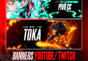 Eu vou fazer seu banner profissional para Youtube/Twitch