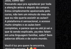 Eu vou fazer um comercial positivo do seu produto