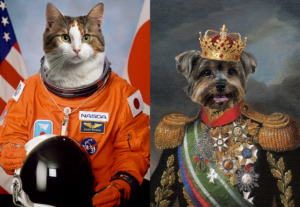 Eu vou fazer uma edição do seu pet na fantasia selecionada