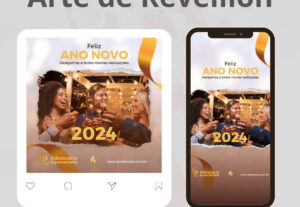 Eu vou fazer arte de fim de ano para sua rede social