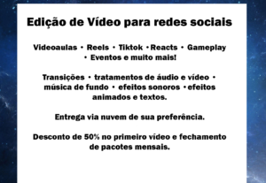 Eu vou fazer edições dinâmicas para suas redes sociais
