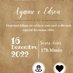 Eu vou produzir o convite do seu evento.