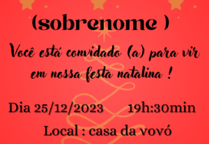 Eu vou fazer para você convites para ocasiões especiais