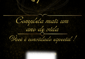 Eu vou fazer seu convite de aniversário estático