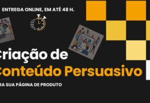 Eu vou criar conteúdo persuasivo para sua página de produto.