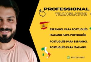 Eu vou traduzir o seu texto e/ou artigo.
