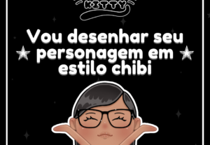Eu vou desenhar você ou seu personagem em estilo chibi