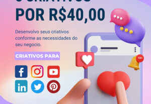 Eu vou Criar 5 criativos para o seu negocio por 40,00