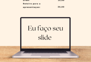 Eu vou fazer um slide de acordo das normas da ABNT para você...