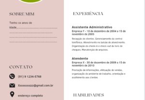 Eu vou fazer o seu currículo profissional se destacar