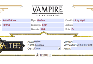 Eu vou criar uma ficha de rpg