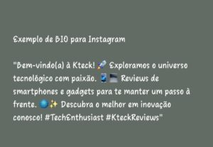 Eu vou Fazer Texto para publicações e bio.