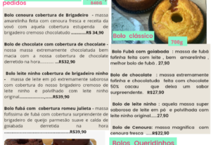 Eu vou fazer o seu cardápio de delivery