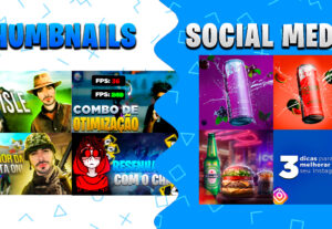 Eu vou fazer thumbnails e posts para redes sociais