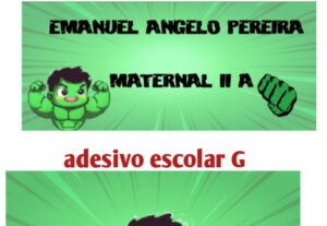 Eu vou Fazer Adesivo escolar personalizado para você.