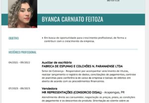 Eu vou fazer seu currículo de forma clara e objetiva