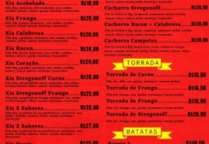 Eu vou fazer o seu cardápio