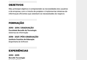 Eu vou destacar seu currículo de maneira profissional.