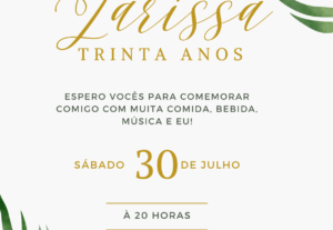 Eu vou realizar o seu convite