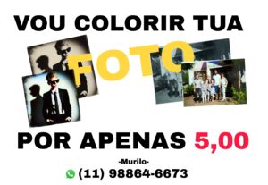 Eu vou colorir tua foto antiga