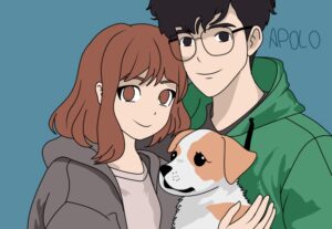 Eu vou fazer um desenho de duas pessoas para você