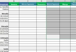 Eu vou criar uma planilha de controle financeiro