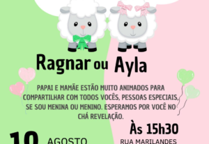 Eu vou criar convites de Chá de Bebê com lista de presente