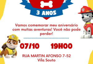Eu vou criar um convite pro seu evento