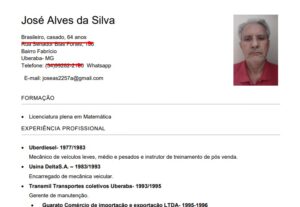 Eu vou fazer e/ou corrigir seu curriculum.