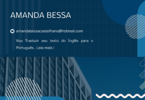 Eu vou traduzir seu texto do Inglês para o Português
