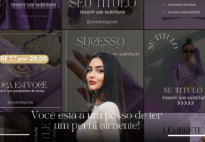 Eu vou fazer suas artes para posts no Instagram.