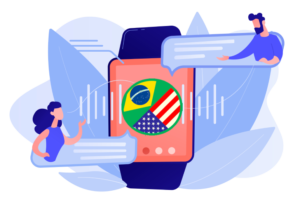 Eu vou traduzir textos de inglês pra português.