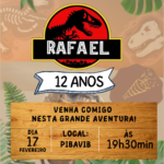 Eu vou fazer seu convite, aviso, card, tudo  personalizado.