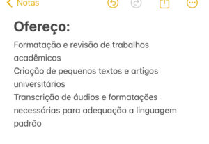 Eu vou digitar e formatar o seu trabalho.