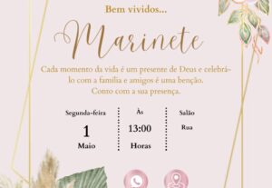 Eu vou fazer Seu convite virtual para seu evento