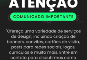Eu vou fazer serviços de design