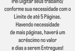 Eu vou digitar textos com eficiência e rapidez para você