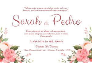 Eu vou fazer seu convite digital de casamento