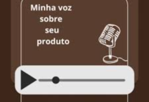 Eu vou Gravar o seu vídeo comercial e gravar áudios.