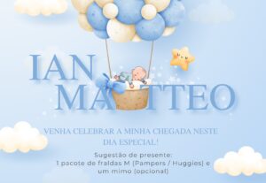 Eu vou fazer seu convite digital personalizado